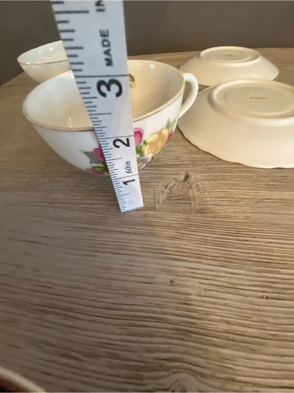 Vintage Japanese Tea Cups And Saucer Set Of (2) 1960’s (read)